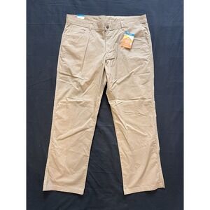 NWT Columbia Mens Cotton Regular Fit Omni-Shade UPF 50 Khaki Pants 38x30